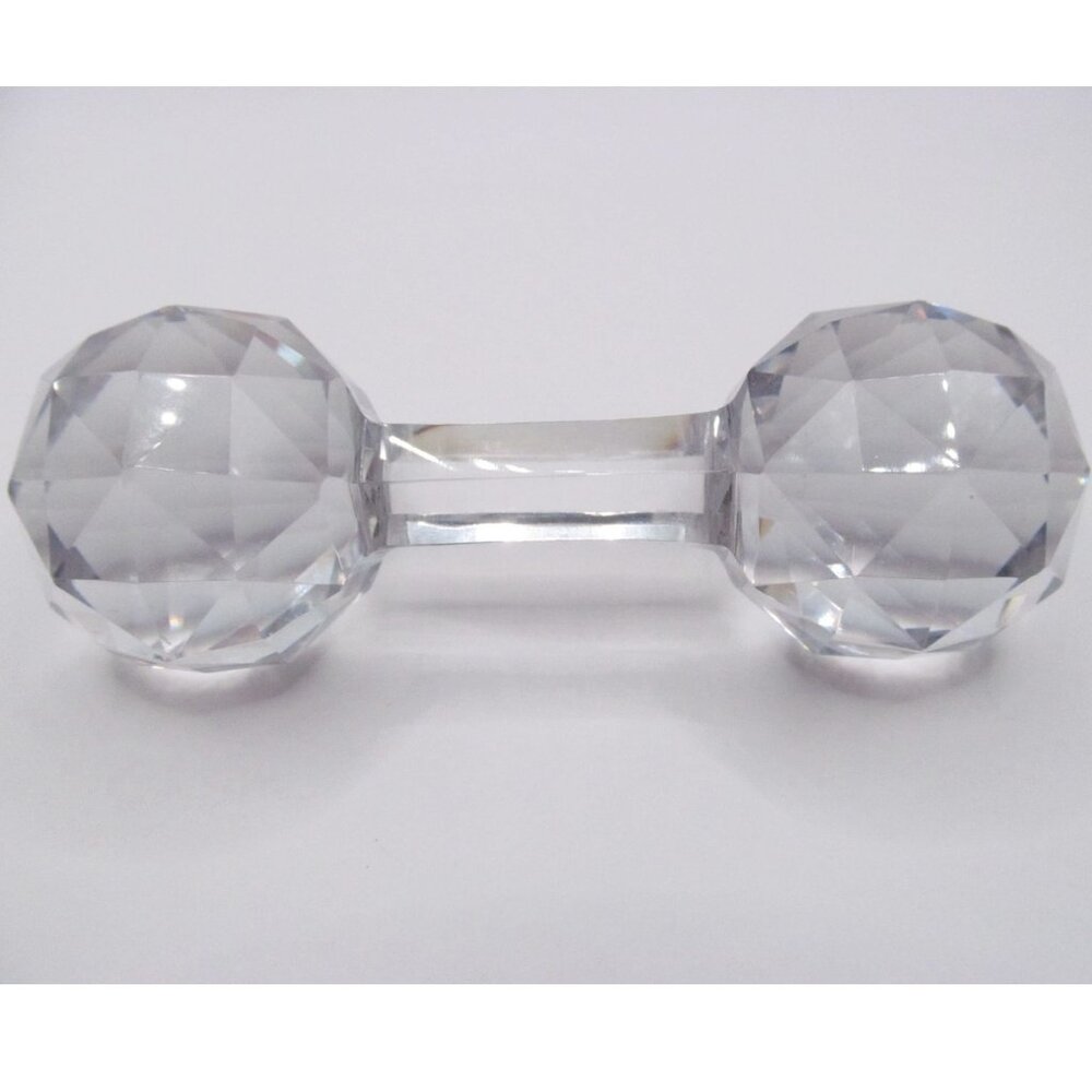 Vintage Crystal Barbell Knife Rest Holder
